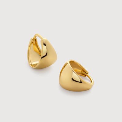 Gold Tapered Huggie Earrings