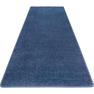 Läufer HANSE HOME EXCLUSIV "Liberty", blau, B:80cm H:7mm L:400cm, Polypropylen, Teppiche, Uni-Meliert, robust, kräftige Farben, rundherum farbige Kettelung Image