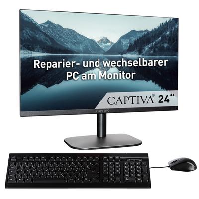 CAPTIVA All-in-One PC "All-In-One Power Starter I85-104", schwarz, Microsoft Windows 11 Pro (64 Bit), 16 GB RAM 1000 GB SSD, Computer
