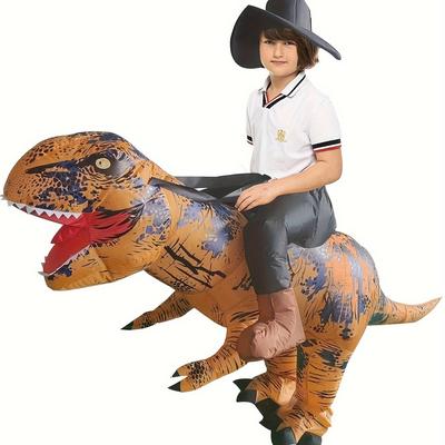 TEMU Teen Boys T-rex Inflatable Dress Up Clothes, Dinosaur Outfit, Perfect For Carnival Party