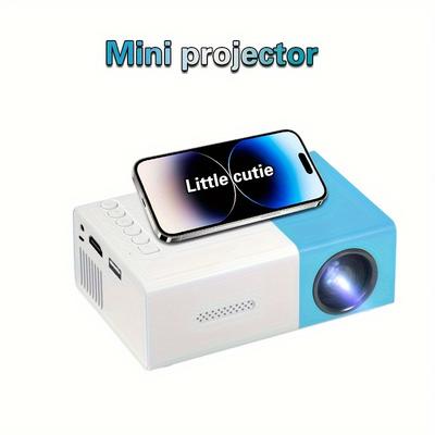 TEMU Hd Home Theater Projector Portable Projector, Multiple Projection Methods, Home Outdoor Mini Projector With Built-in Audio, Compatible With Av, Audio, Usb, Surprise Gifts For