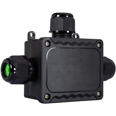 Ledkia - Wasserdichte Box in t Form 135x95x45 mm 3 Konen IP68 Schwarz