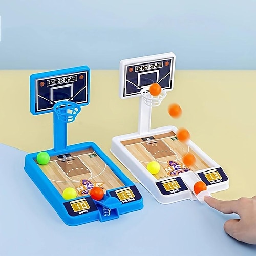 1 PCS Mini Tisch-Schießgerät Fingerkatapult Basketballmaschine interaktives Spielzeug für Eltern und Kinder Kindergeburtstagsgeschenk Kindergeschenk Spielzeug Jungen Baby-Fokusfähigkeit trainieren Image