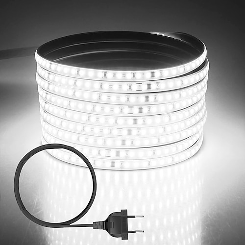 3M 5m 10m Flexible LED-Lichtleisten 1200 LEDs 2835 SMD 8mm 1 Set Lichterketten Zubehör 1 Set Kühles Weiß Rot Blau LED Neonlichte Innen Party Draussen 220-240 V Image