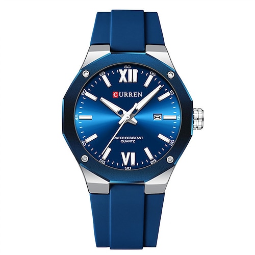 CURREN Herren Quarz uhr Sport Modisch Lässige Uhr Armbanduhr leuchtend Kalender WASSERDICHT Dekoration Kieselgel Beobachten Image