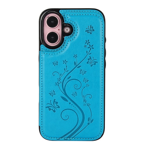 Handy Hülle Handyhüllen Für iPhone 17 Pro Max 17 Air 16 15 14 Pro Max Plus 13 12 11 Pro Max Mini Rückseite Mit Ständer Kartenfach Stoßfest Retro TPU PU-Leder Image