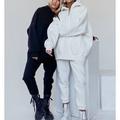 Per donna Caldo Felpa con cappuccio Felpa Sherpa Pantaloni in pile Manica lunga Con cappuccio Tinta unica Nero Bianco Primavera Morbido