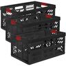 Keeeper Ben - Packung mit 3 Keeper-Faltboxen 45 l in Graphit und Rot