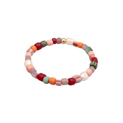 Elli Armband Glas Beads Bunt Süßwasserzuchtperlen 925 Silber 16 Damen Image
