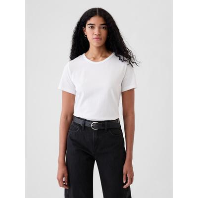 Gap White Crew Neck Vintage Short Sleeve T-Shirt