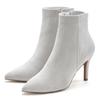 High-Heel-Stiefelette LASCANA, Damen, Gr. 41, grau (hellgrau), Obermaterial: 100% Textilmaterial. Futter: 100% Textilmaterial. Decksohle: 100% Lederimitat. Laufsohle: 100% Synthetik, unifarben, feminin, Schuhe, in spitzer Form & Pfennigabsatz,...