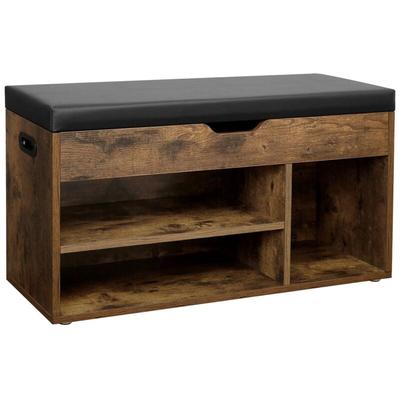 Vasagle - Schuhbank mit 3 Fächern und 1 Truhe - L80 cm Image