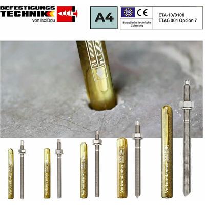 Isolbau - Verbundankerpatrone + Ankerstange A4 set M8 - M24 Mörtelpatrone Verbundanker Menge: 1 Image