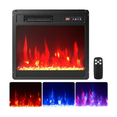 Costway 18 Inch Electric Fireplace Insert Fireplace Heater with Overheat Protection