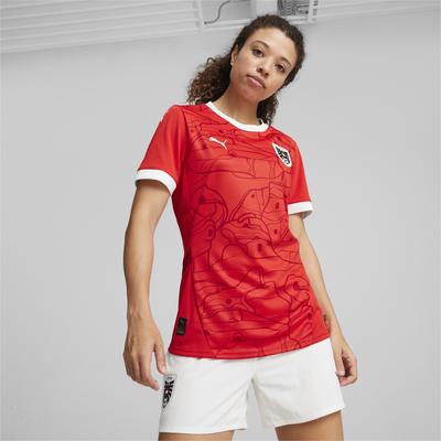 Puma Womens Austria 2024 Home Football Jersey - Red - Size Medium | Puma Sale | Discount Designer Brands