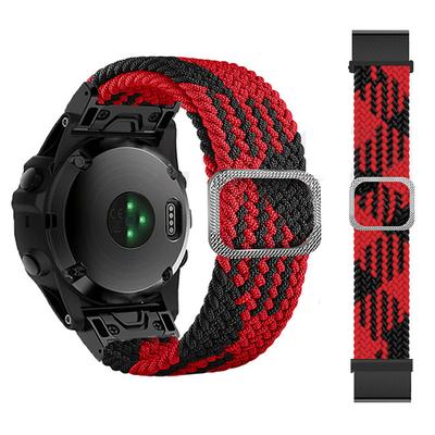 Watch Band for Garmin Fenix 7 7X 6 6X Pro Epix Pro 47mm 51mm Instinct 2X Approach S70 47mm S62 S60 Forerunner 955 945 Epix Marq Descent Quatix 22mm 26mm Nylon Replacement Strap 22mm 26mm Braided