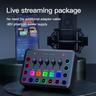 Gaming Audio Mixer Streaming 5-Channel RGB Mixer for Game Voice Podcast Live Broadcast