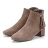 Stiefelette LASCANA, Damen, Gr. 37, braun (braun, taupe), Obermaterial: 100% Textilmaterial. Futter: 100% Textilmaterial. Decksohle: 100% Lederimitat. Laufsohle: 100% Synthetik, unifarben, casual, Schuhe, Stiefel, Boots mit bequemem Blockabsatz VEGAN