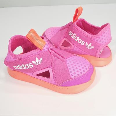 Adidas Shoes | 8.5k Adidas Sandal Fx4952 Kids Toddler Girl Pink Summer Beach Slip On Shoes | Color: Orange/Pink | Size: 8.5g