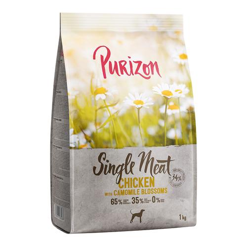 Purizon Single Meat Adult Huhn mit Kamilleblüten und Kürbis - getreidefrei - 4 x 1 kg