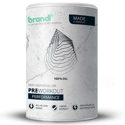 Brandl Nutrition - Pre-Workout Booster 2.0 | Stufe 2 Protein & Shakes 500 g Weiss