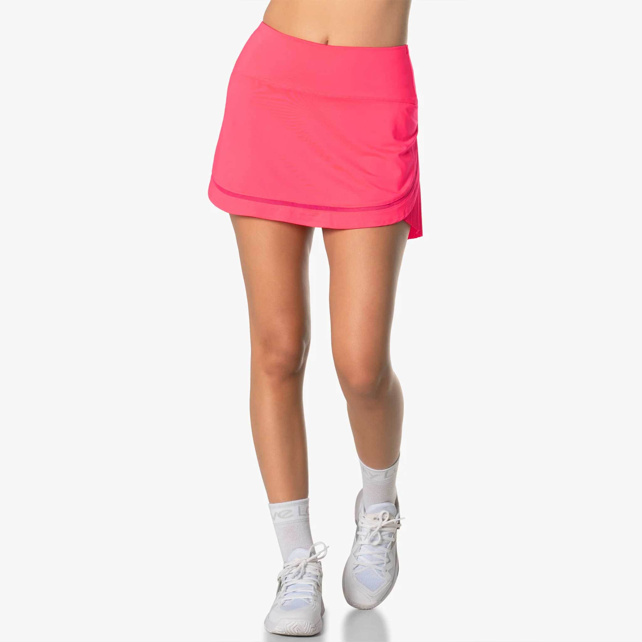 Lucky In Love Long Revive Skirt Women's Tennis Apparel Coral Crush