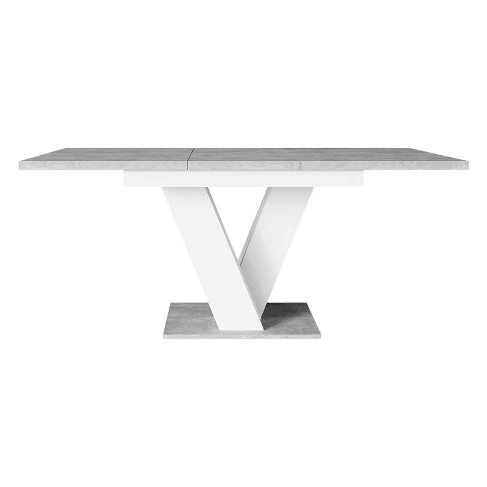 Table à manger contemporain 120 cm blanc/chêne clair