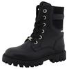 Winterboots TOM TAILOR, Kinder, Gr. 31, schwarz, Lederimitat, Elastischer Einsatz, unifarben, modisch, Schuhe, Schnürstiefelette, Winterstiefelette mit TEX-Membran, bequeme Form