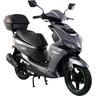 Motorroller ALPHA MOTORS ""Powermax 50 ccm 45 kmh EURO 5 (mit/ohne Topcase)"" & Mofas Gr. mit Topcase, grau (dunkelgrau + schwarz)