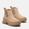 Chelseaboots TIMBERLAND "ROXIE LANEMID CHELSEA BOOT", Damen, Gr. 37, beige (light beige nubuck), Leder, sportlich, Schuhe, Stiefelette, Winterschuhe, Ankle Boots