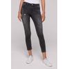 Slim-fit-Jeans SOCCX, Damen, Gr. 26, Normalgrößen, grau (jogg grau printed), Material: 68% Baumwolle, 16% Polyester, 14% Lyocell, 2% Elasthan, bedruckt, casual, slim fit, Jeans, mit normaler Leibhöhe