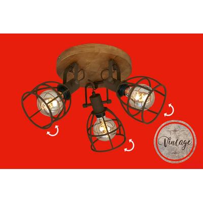 BRILONER LEUCHTEN LED Deckenspot "KORBO", braun (braun, holzfarbig), Lampen Image