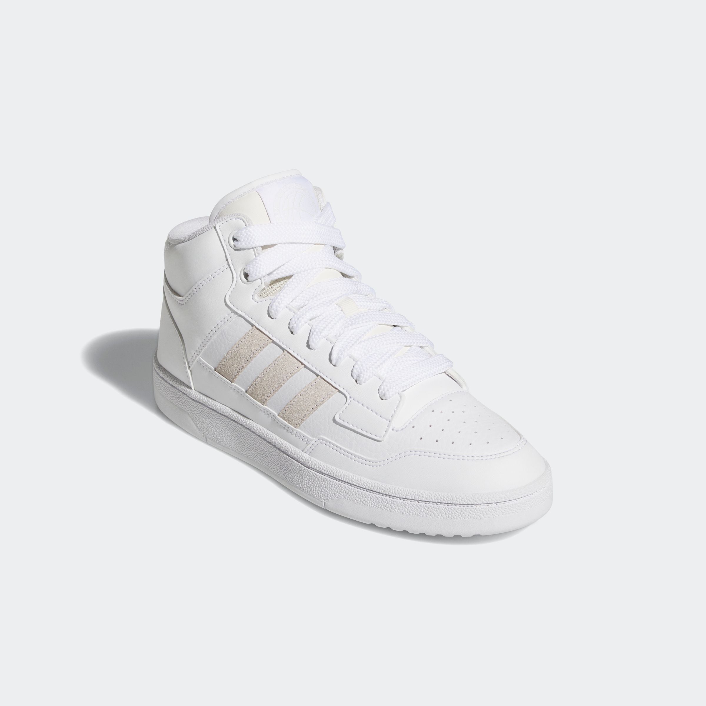 Sneaker ADIDAS SPORTSWEAR "RAPID COURT MID", Gr. 44,5, weiß (cloud weiß, core weiß, cloud weiß), Leder, Synthetik, Schuhe