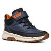 Winterboots GEOX "J FLEXYPER PLUS BOY ABX", Kinder, Gr. 31, blau (navy, schwarz), Lederimitat, Textil, casual, Schuhe, Sneaker, Freizeitschuh mit Geox Spezial Membrane
