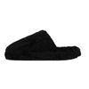 Pantoffel FITFLOP "iQUSHION D-LUXE PADDED TEDDY SLIPPER MULES", Damen, Gr. 38, schwarz, Polyester, unifarben, casual, Schuhe, Hausschuh, Clog mit Warmfutter