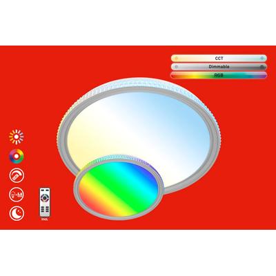 BRILONER LEUCHTEN LED Deckenleuchte "KRISTA", silber (silber, weiß), Lampen Image