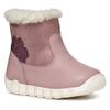 Winterboots GEOX "B IUPIDOO GIRL B", Kinder, Gr. 25, rosa, Synthetik, Glitzer, casual, Schuhe, Klettstiefel, Babystiefel Winterstiefel mit Warmfutter