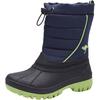 Winterstiefel KANGAROOS "K-Ben", Damen, Gr. 29, blau (navy, lime), Synthetik, Textil, sportlich, Schuhe, Snowboots, Winterboots, Winterschuhe, wasserabweisend