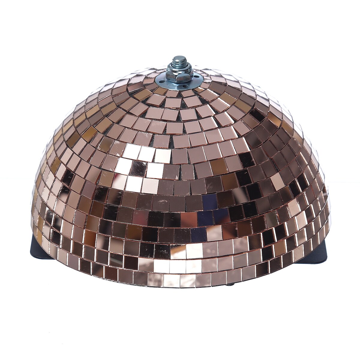 SATISFIRE Spiegelkugel halb 20cm Discokugel Spiegel-Halbkugel mit Motor kupfer Image