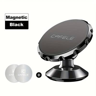 TEMU Car Phone Holder, Suction Cup Type Air Outlet, Metal Navigation Bracket, Strong Magnetic Suction Sticker, 360 Degree Rotatable Bracket