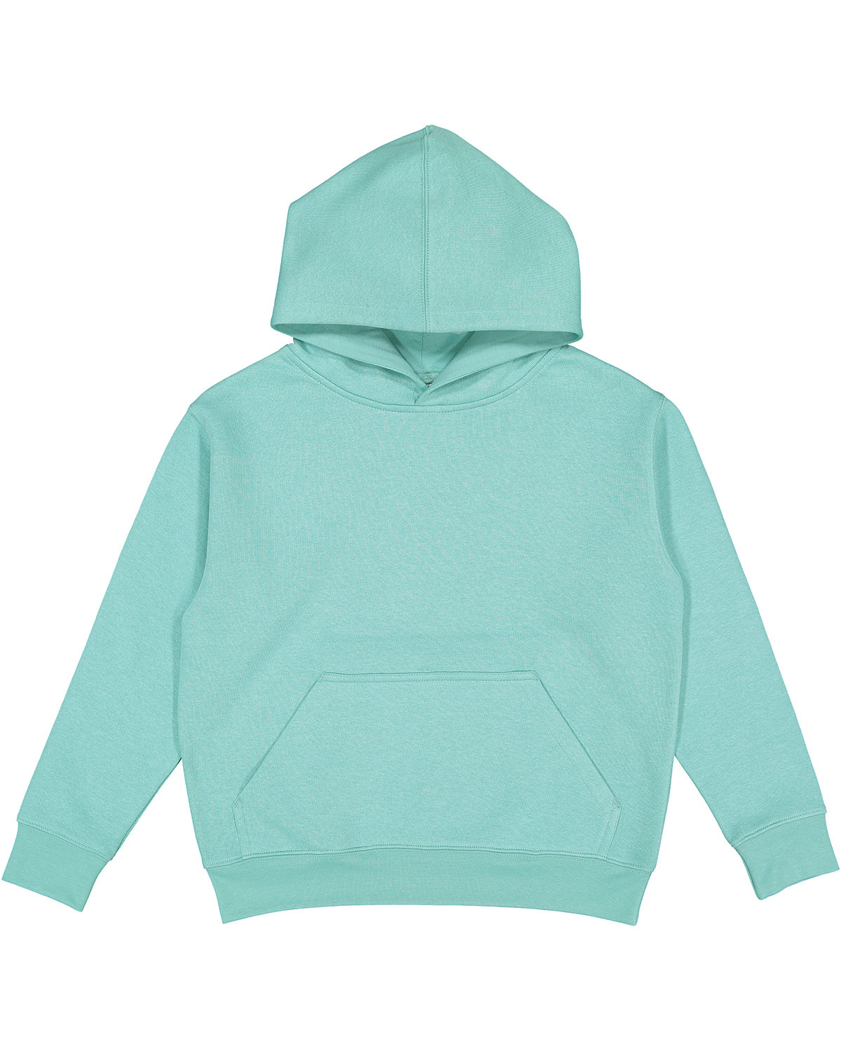 LAT 2296 Youth Fleece Hoodie Sweatshirt in Saltwater size XS LA2296