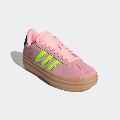 Sneaker ADIDAS SPORTSWEAR "VL COURT BOLD", Gr. 36, rosa (pink spark, lucid lemon, lucid blau), Leder, Synthetik, sportli