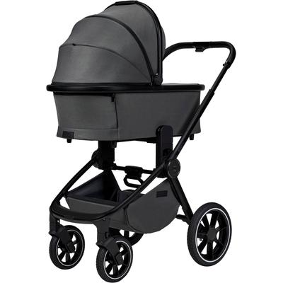 Kombi-Kinderwagen MOON "Resea+", Baby, grau (anthrazit), Polyester, Kinderwagen, mit Sportsitz Image