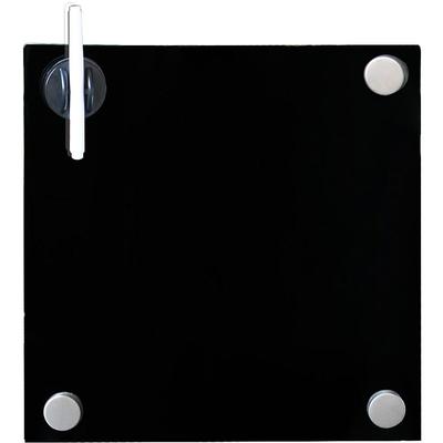 Glasmagnettafel, Whiteboard, Glasboard, Magnetwand, Pinnwand, 45 x 45 x 0,4 cm, Schwarz - Melko