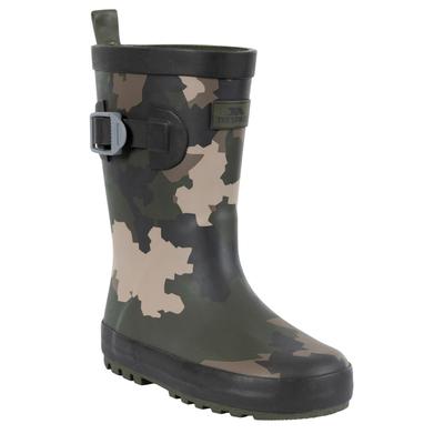Trespass Childrens/Kids Puddle Camo Gummistiefel (Grün/Braun/Schwarz) Image