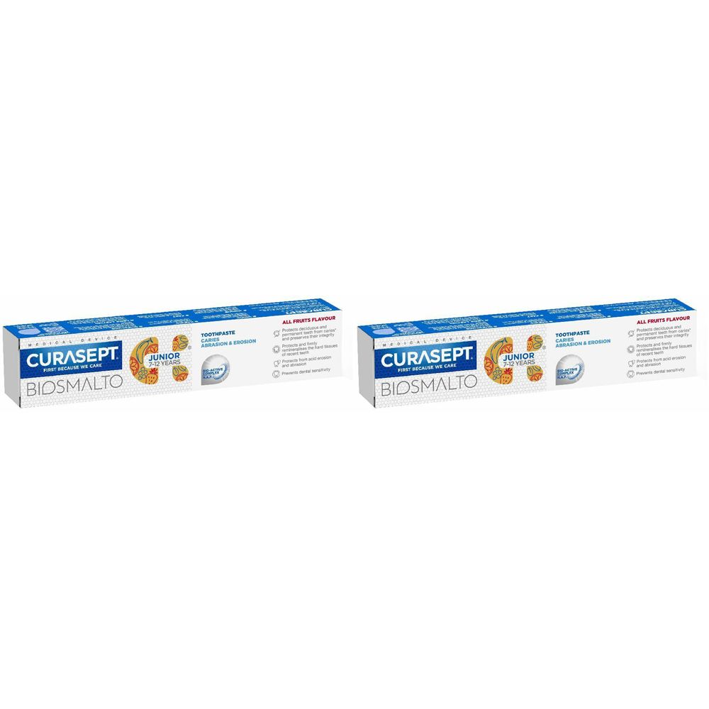 Curasept Biosmalto Junior 2x75 ml Dentifricio