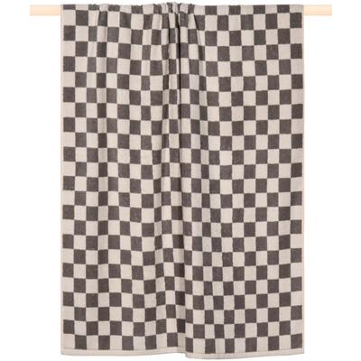 Badetuch PAD "Chess", schwarz (charcoal), B:70cm L:140cm, Frottee, Frottee, Handtücher (Packung), Made in Europe Image