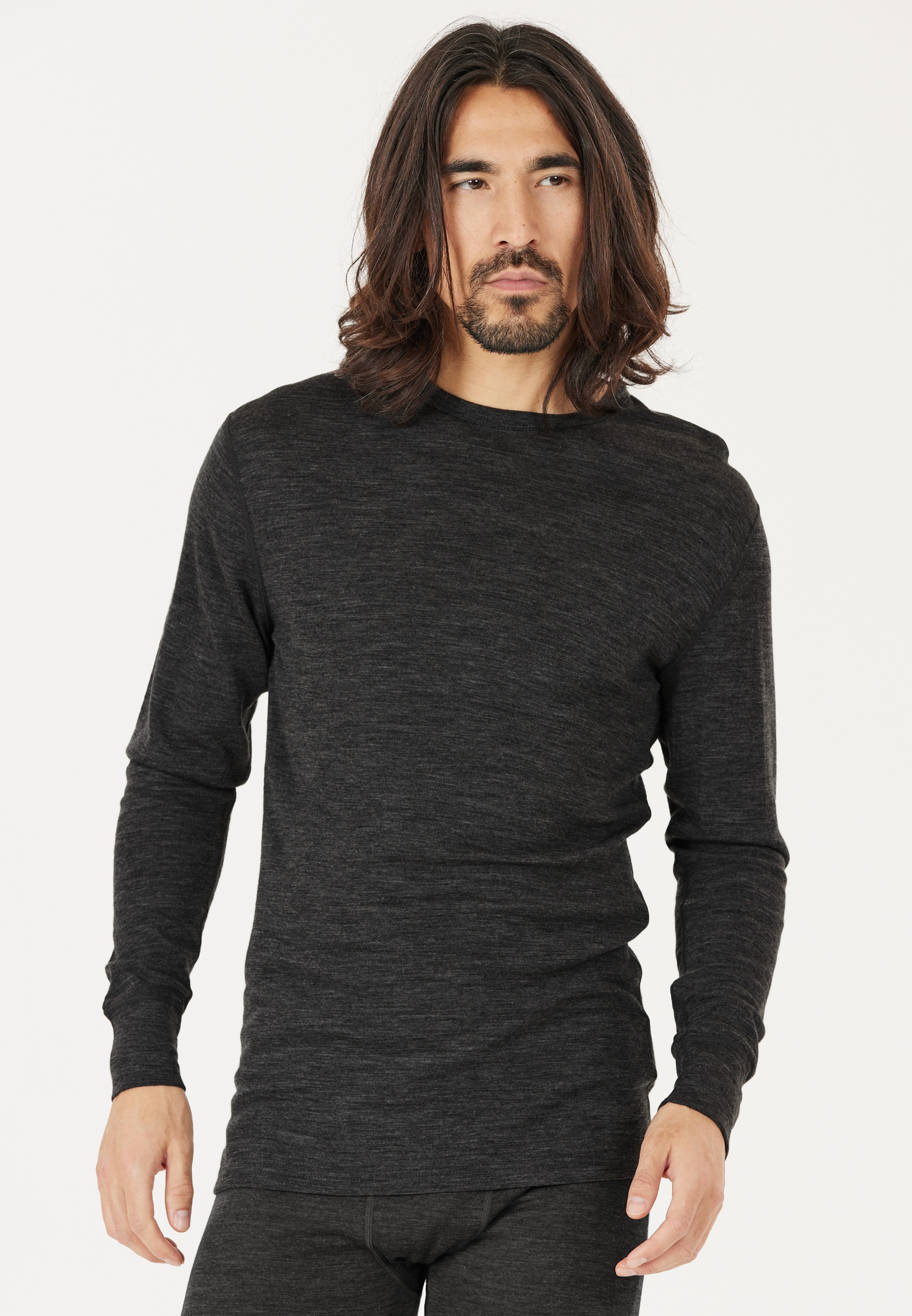 Funktionsshirt WHISTLER "Cerro", Herren, Gr. M, schwarz, 85% Wolle, 15% Lyocell, unifarben, normal, Rundhals, Shirts, mit Merinowolle und Lyocell Image