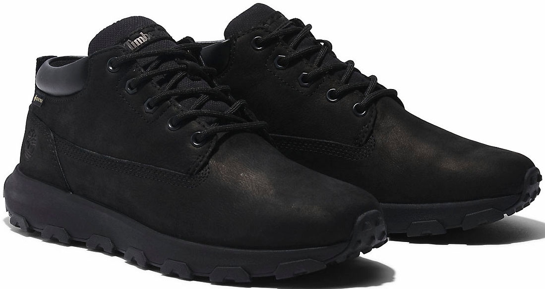 Schnürboots TIMBERLAND "WINSOR PARKMID LACE UP WATERPROOF SNEAKER", Damen, Gr. 47,5, schwarz, Leder, Schuhe Schnürboots, Winterstiefel, Schnürstiefel, Winterschuhe, wasserdicht
