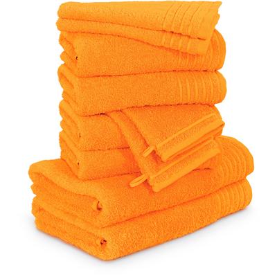 Handtuch Set MÖVE "New Classic", orange, 10 St., Walkfrottier, Walkfrottier, Obermaterial: 100% Baumwolle, Handtücher (P